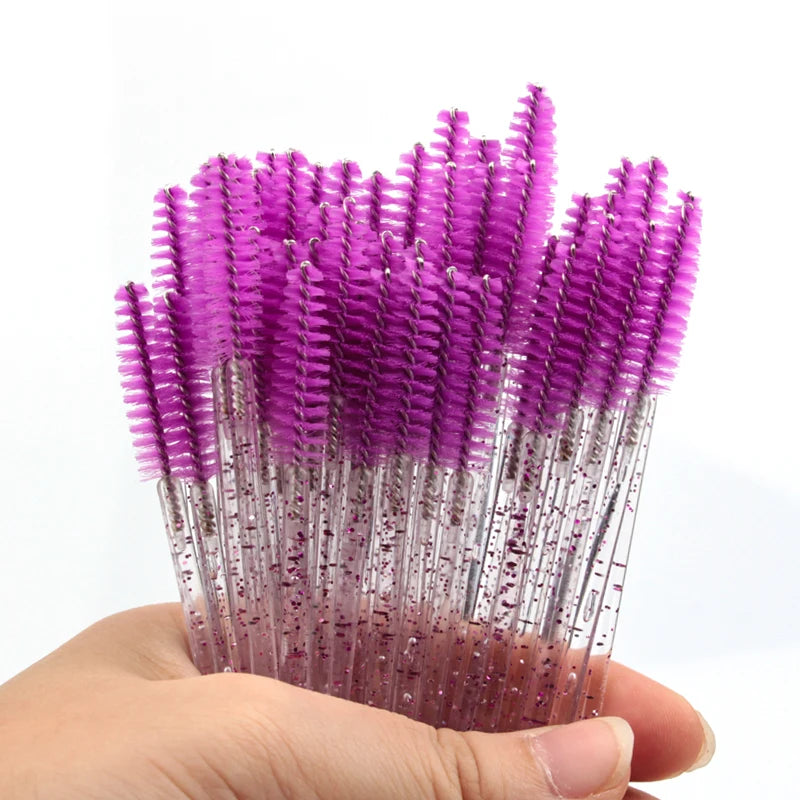 5/50pcs Crystal Eyelashes Brush Makeup Extension Eyebrow Brushes Eye Lashes