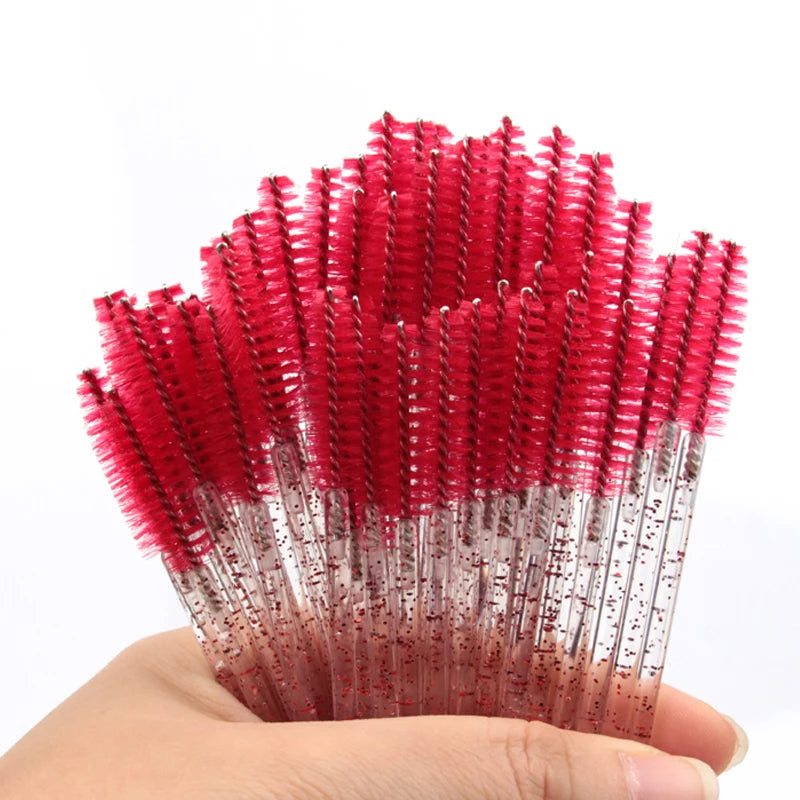 5/50pcs Crystal Eyelashes Brush Makeup Extension Eyebrow Brushes Eye Lashes