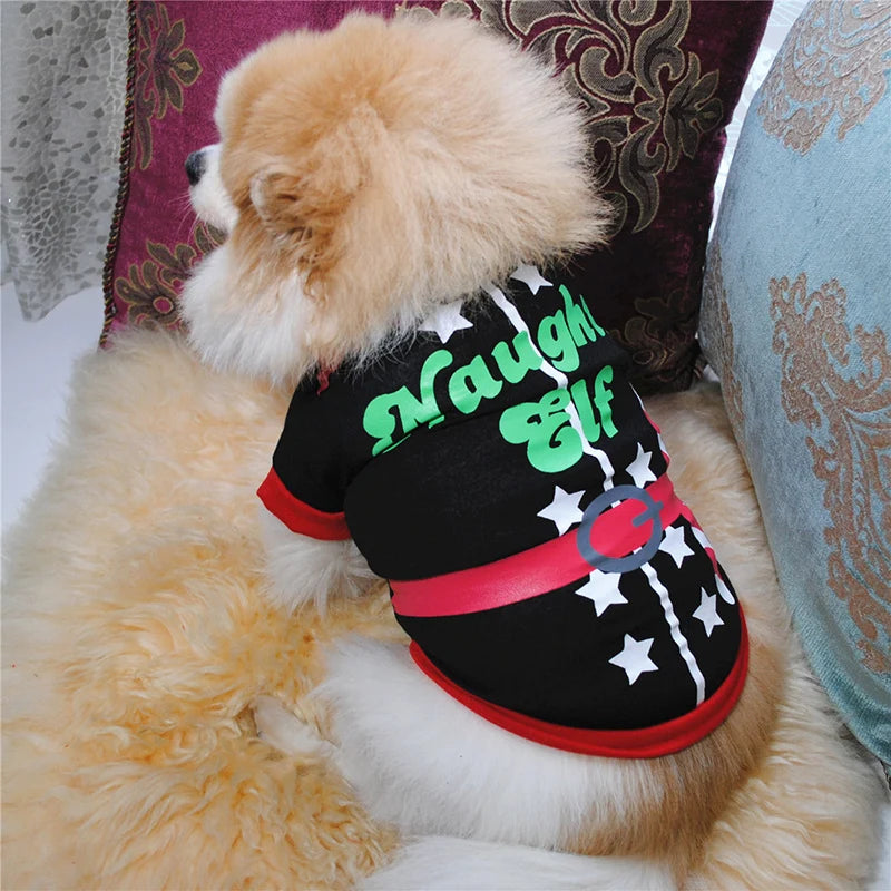 Christmas Dog Clothes Vest Pet Shirt For Pet Clothing Small Cat Puppy Outfit Kitten New Year Costume