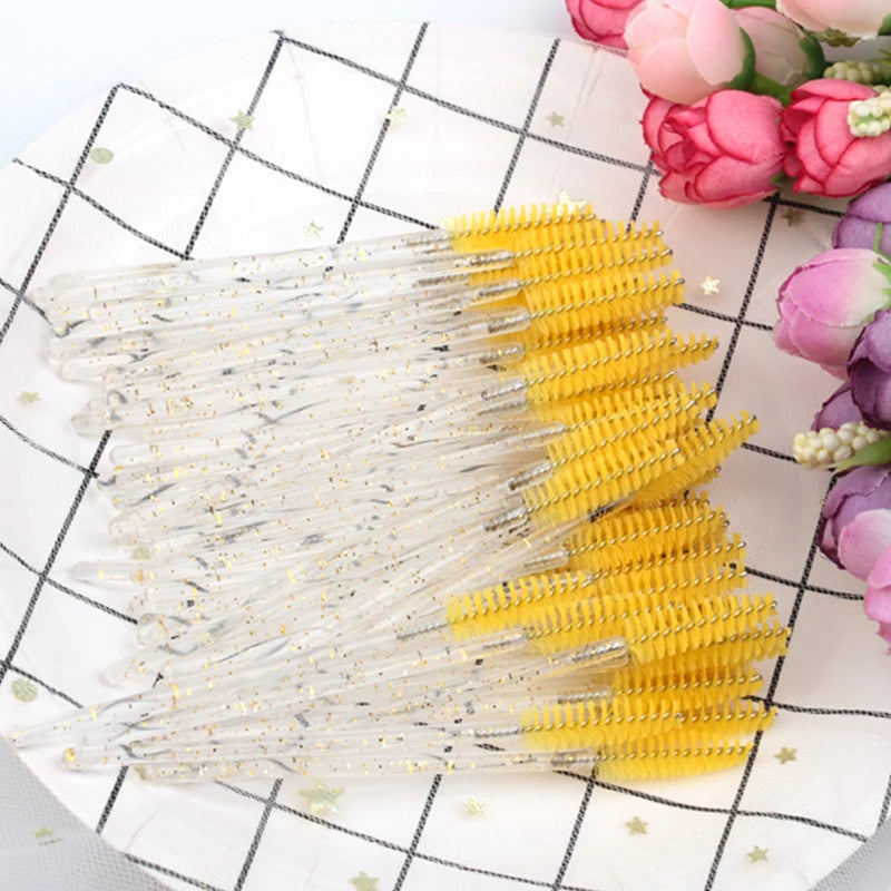 5/50pcs Crystal Eyelashes Brush Makeup Extension Eyebrow Brushes Eye Lashes