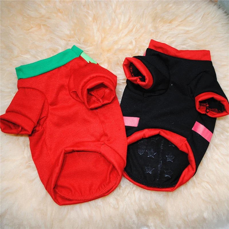 Christmas Dog Clothes Vest Pet Shirt For Pet Clothing Small Cat Puppy Outfit Kitten New Year Costume