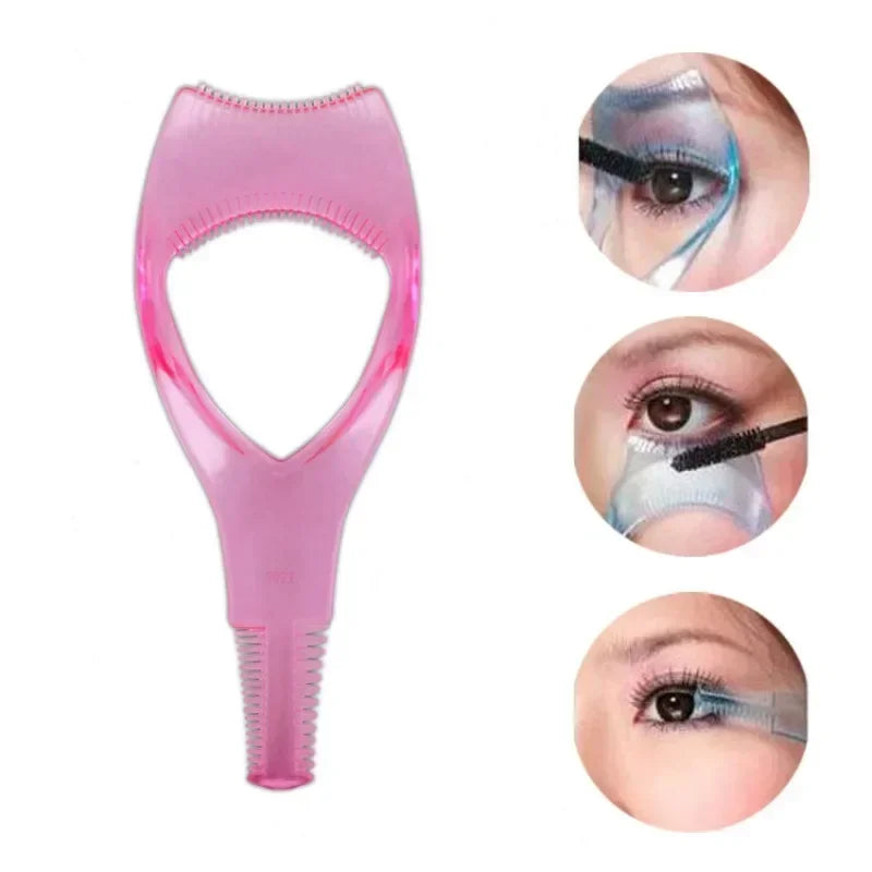 Eyelash Tool 3 in 1 Makeup Mascara Shield Guard Curler Applicator