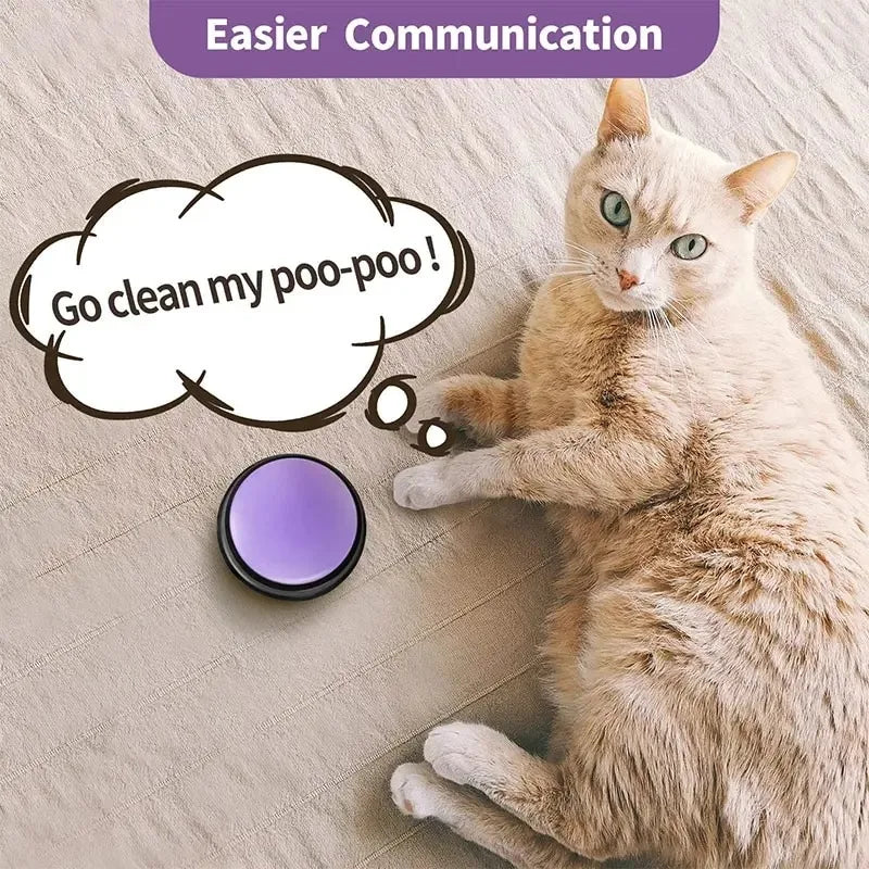 Pets Communication Buttons Voice Recording Button Training Buzzer 30 Second Record Playback Funny Gift