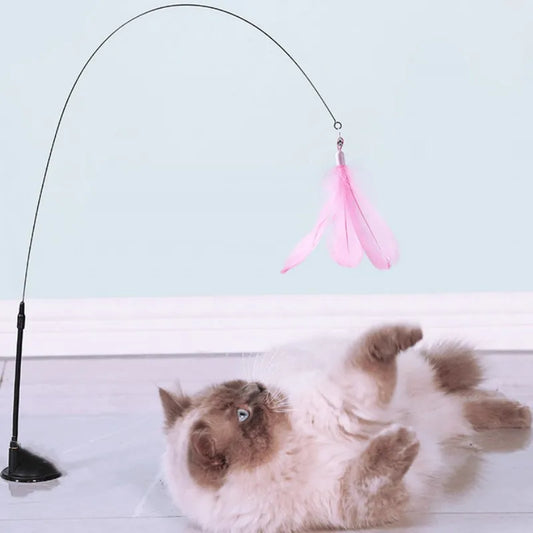 Cat Toy Feather Toys for Cats ScratchTease Cat Toys Interactive Funny Bite