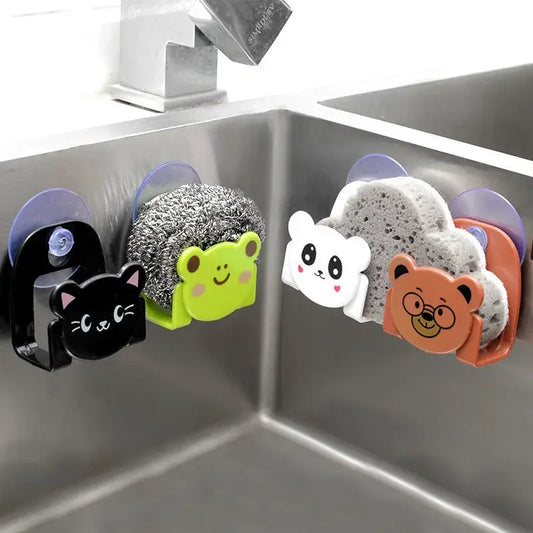 Cartoon Sponge Rag Storage Rack Home Decoration for Kitchen