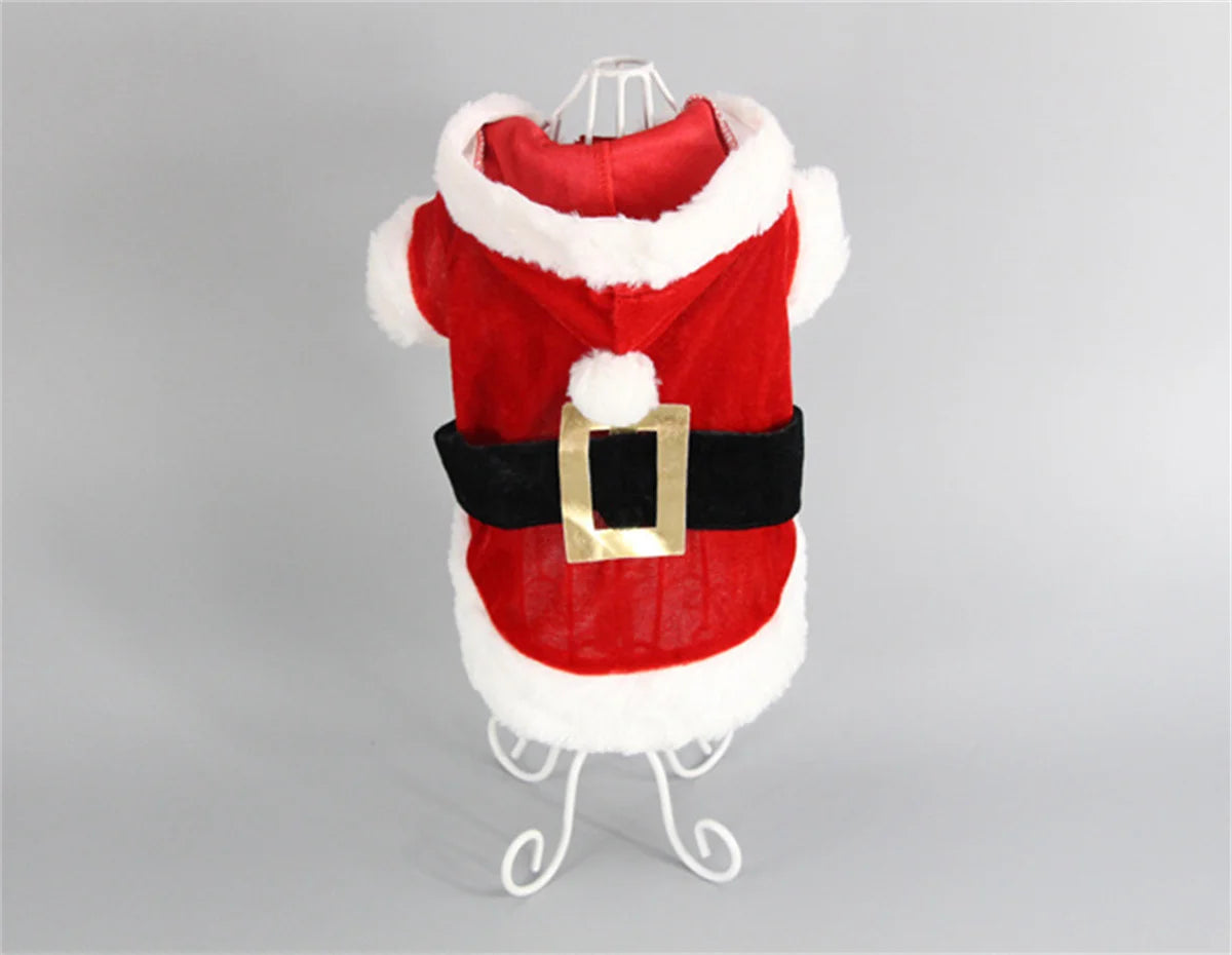 Christmas Clothes Santa Claus Dog Costume Winter Puppy Pet Cat Coat Jacket Warm