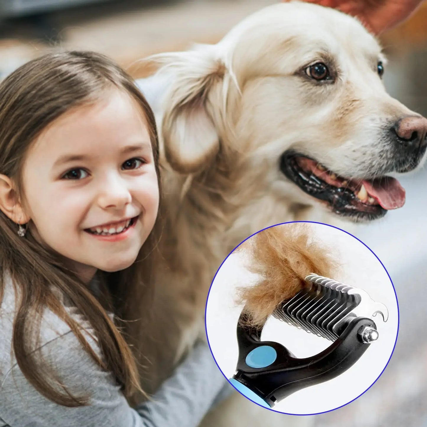 Professional Pet Deshedding Brush Hair Remover