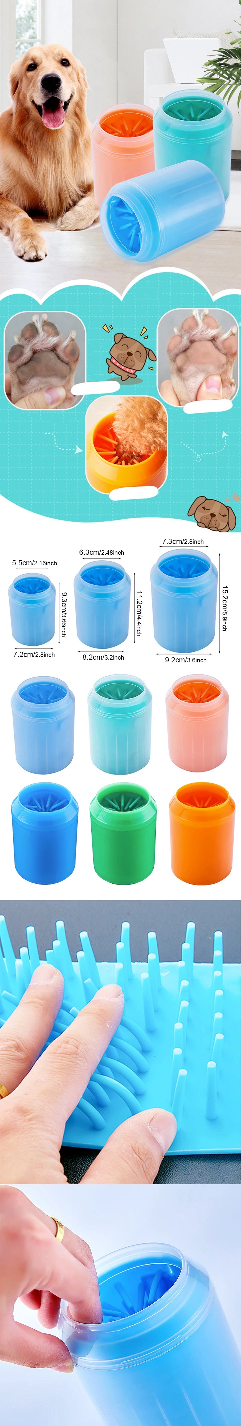 Pet Paw Cleaner Soft Silicone Material Pet Foot Wash Cup Cat and Dog Foot Cleaner