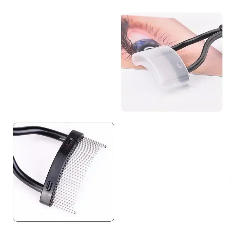 Eyelash Separator Metal Teeth Foldable Eyelash Curler Beauty Makeup Stainless