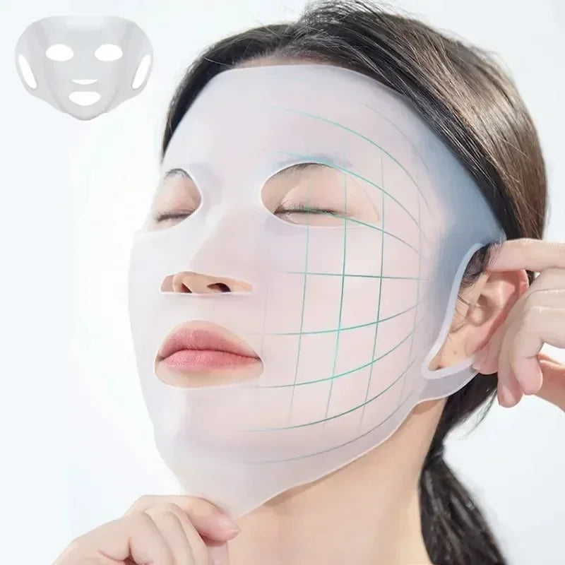 3D Silicone Mask Face Women Reusable Lifting Anti Wrinkle Firming