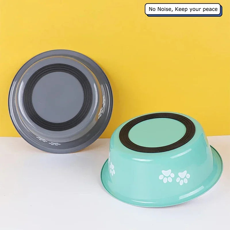 Non-slip Dog Bowls Drinkers Stainless Steel Pet