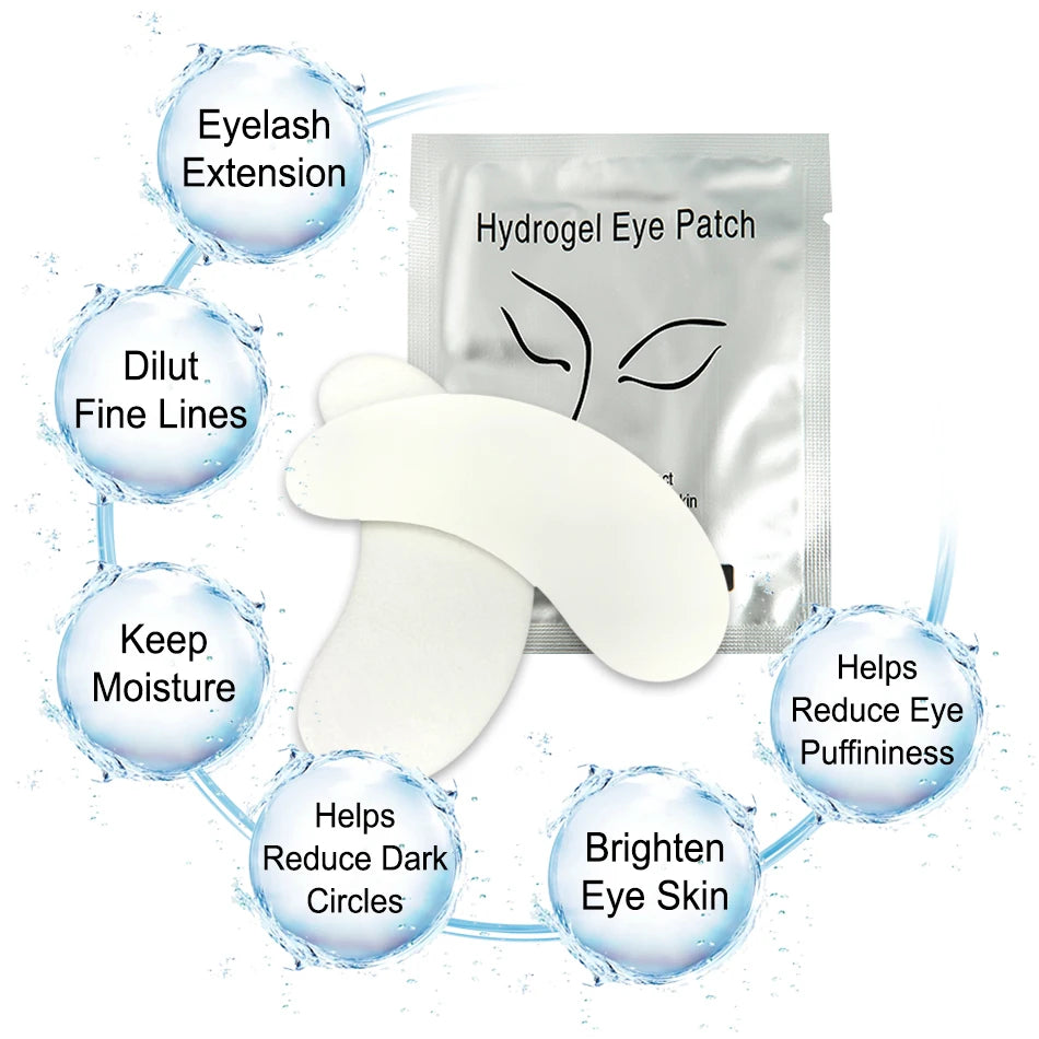 50Pairs/Lots Eye Patches Eyelash Extension Under Eye Pads Hydrogel Patches