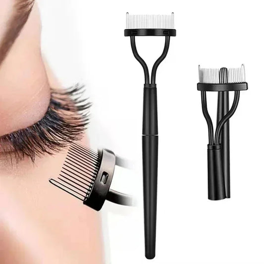 Eyelash Separator Metal Teeth Foldable Eyelash Curler Beauty Makeup Stainless