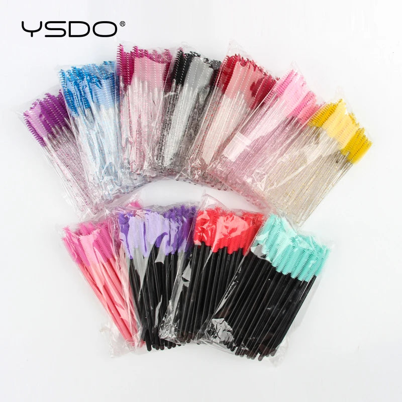 5/50pcs Crystal Eyelashes Brush Makeup Extension Eyebrow Brushes Eye Lashes