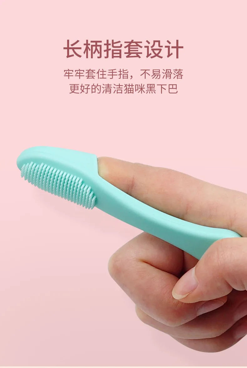 Soft Pet Finger Brush for Dog and Cat, Toothbrush for Tear Stains