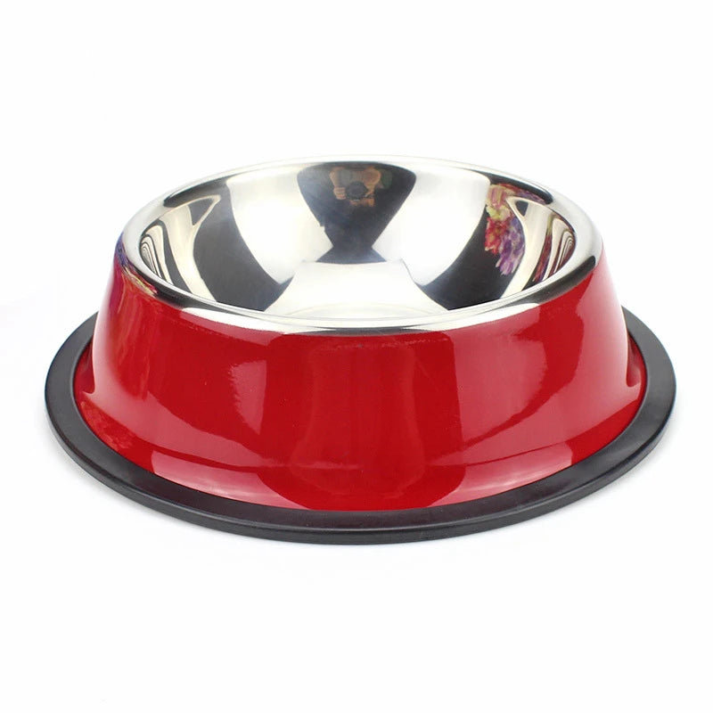 Non-Slip Dog Bowls For Small Medium Large Dog Feeder Bowls And Drinkers Stainless Steel