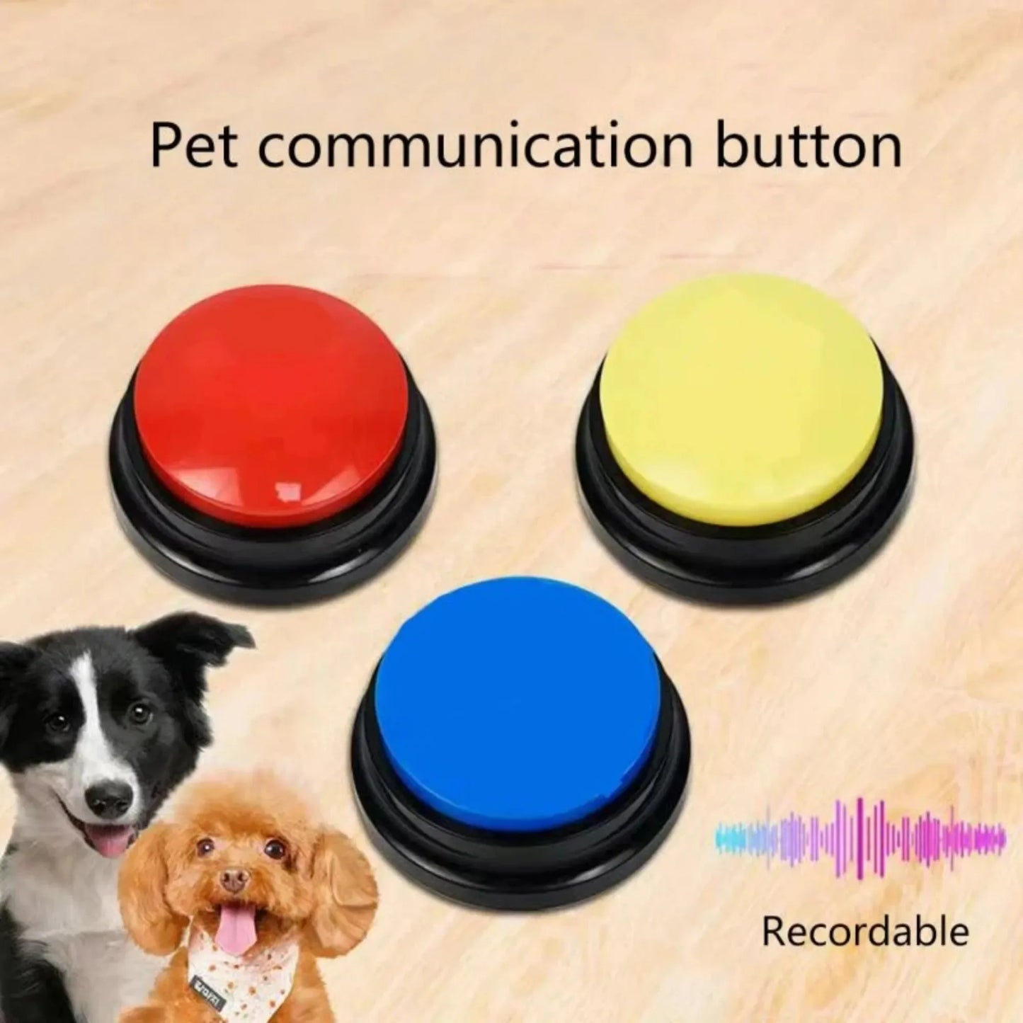 Pets Communication Buttons Voice Recording Button Training Buzzer 30 Second Record Playback Funny Gift