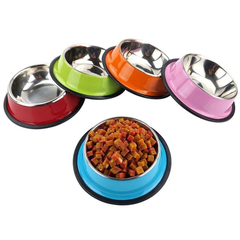 Non-Slip Dog Bowls For Small Medium Large Dog Feeder Bowls And Drinkers Stainless Steel