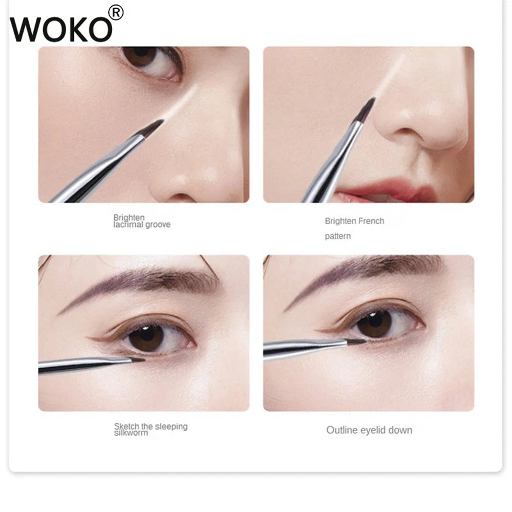 Blade Eyeliner Brush Ultra Thin Fine Angle Flat Eyebrow