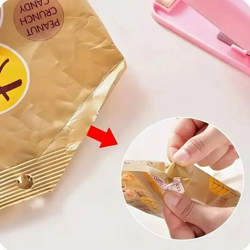 Mini Heat Bag Sealing Machine Package Sealer Bags Thermal Plastic Food Bag Closure