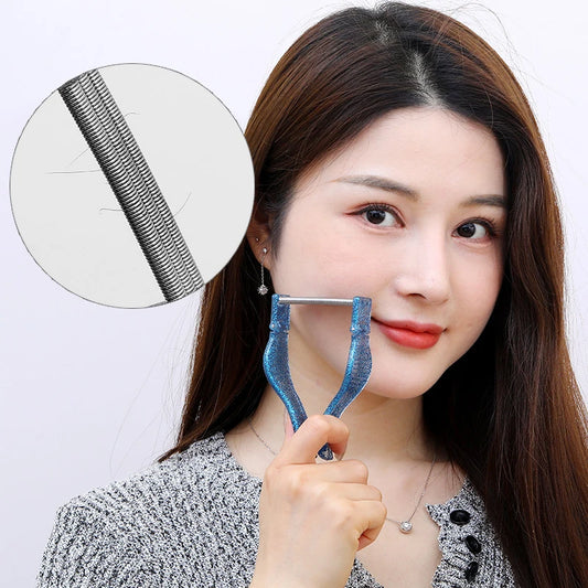 Handheld Facial Hair Epilator Safe Spring Roller Women  Removal