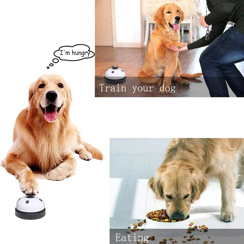 Pet Toy Bell for Dogs Cat Training Called Dinner Small Bells Footprint Ring Trainer Feeding Reminder