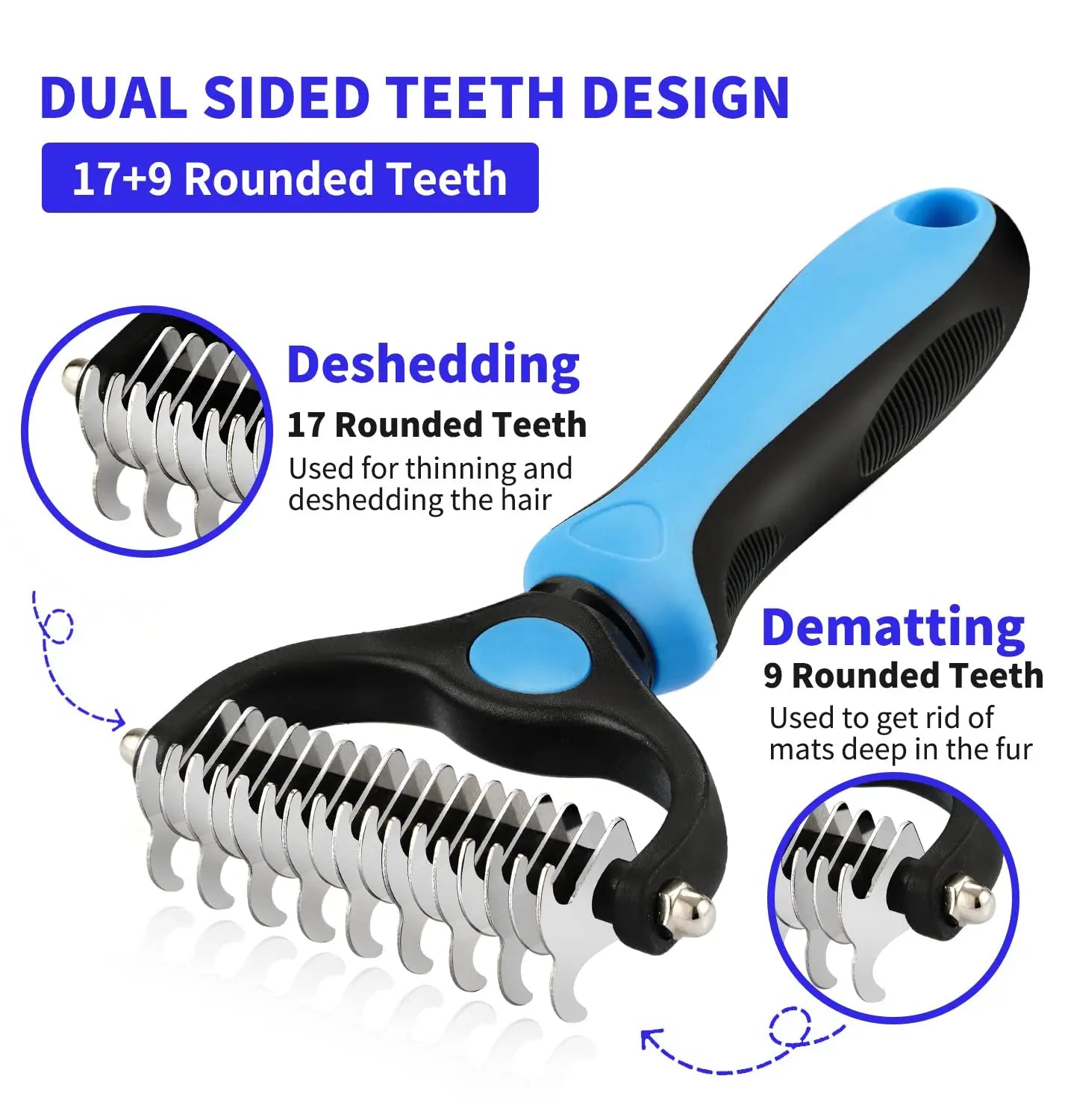 Professional Pet Deshedding Brush Hair Remover