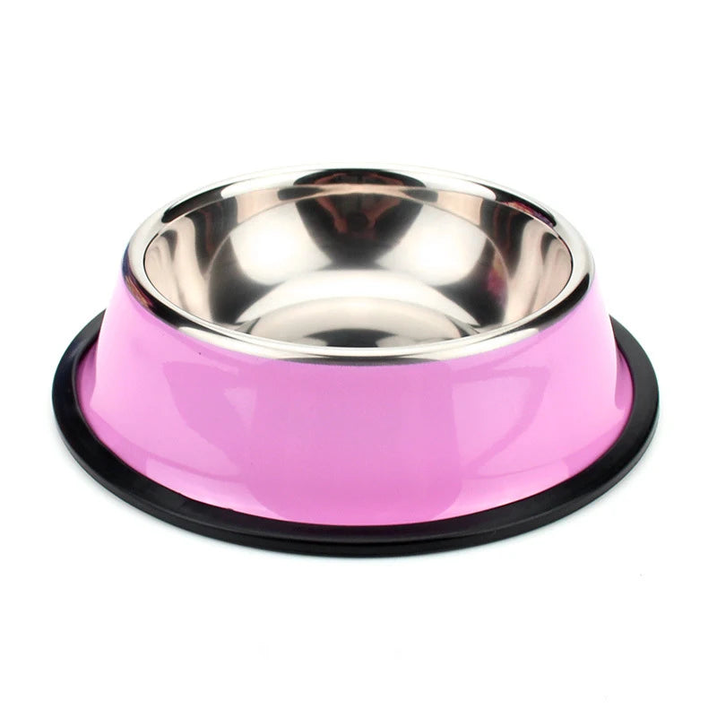 Non-Slip Dog Bowls For Small Medium Large Dog Feeder Bowls And Drinkers Stainless Steel