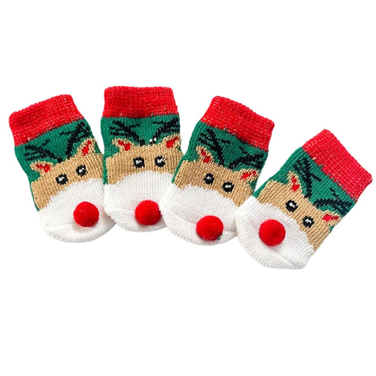 Make Your Pup's Christmas Merry and Bright with Festive Pet Socks in Various Colors and Sizes!