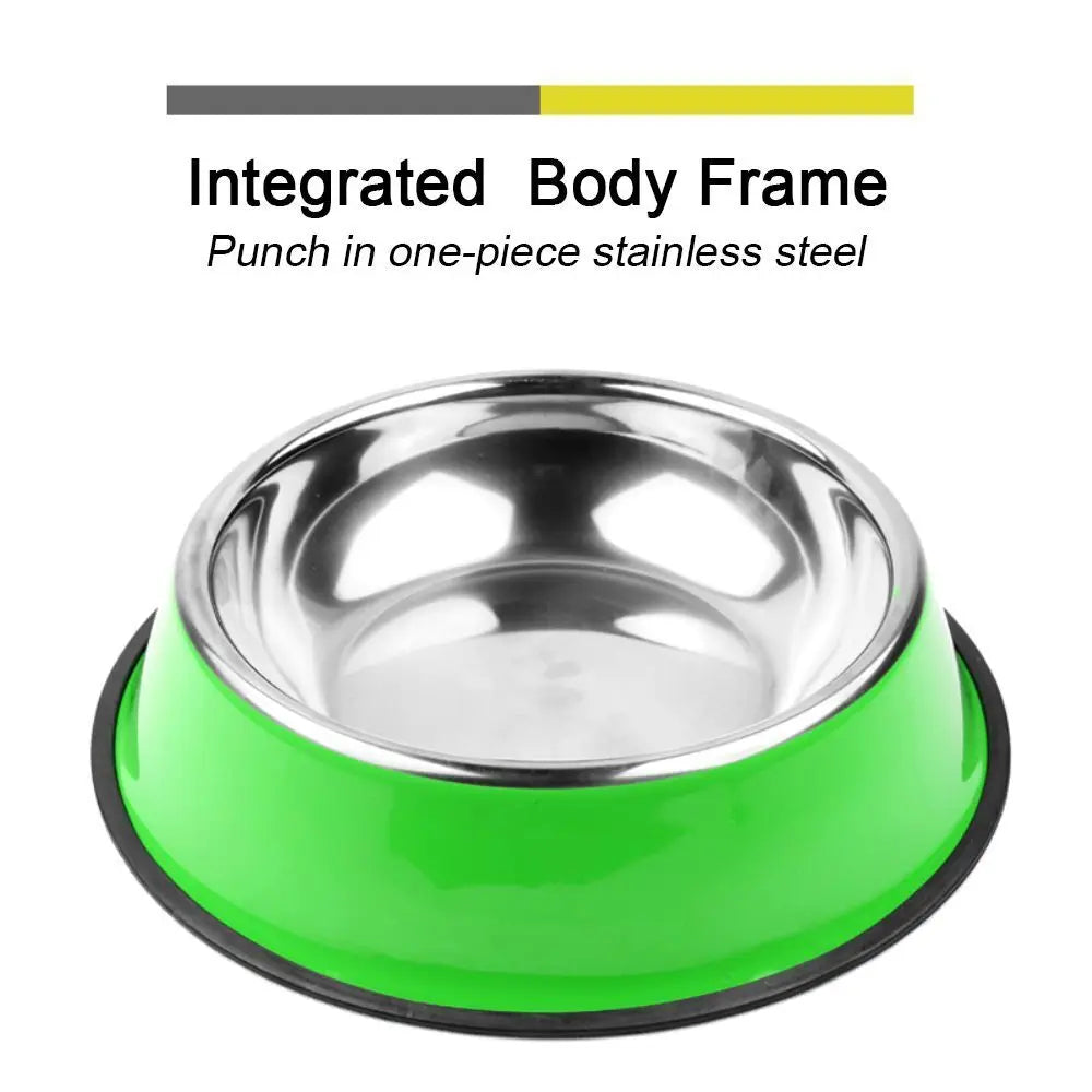 Non-Slip Dog Bowls For Small Medium Large Dog Feeder Bowls And Drinkers Stainless Steel