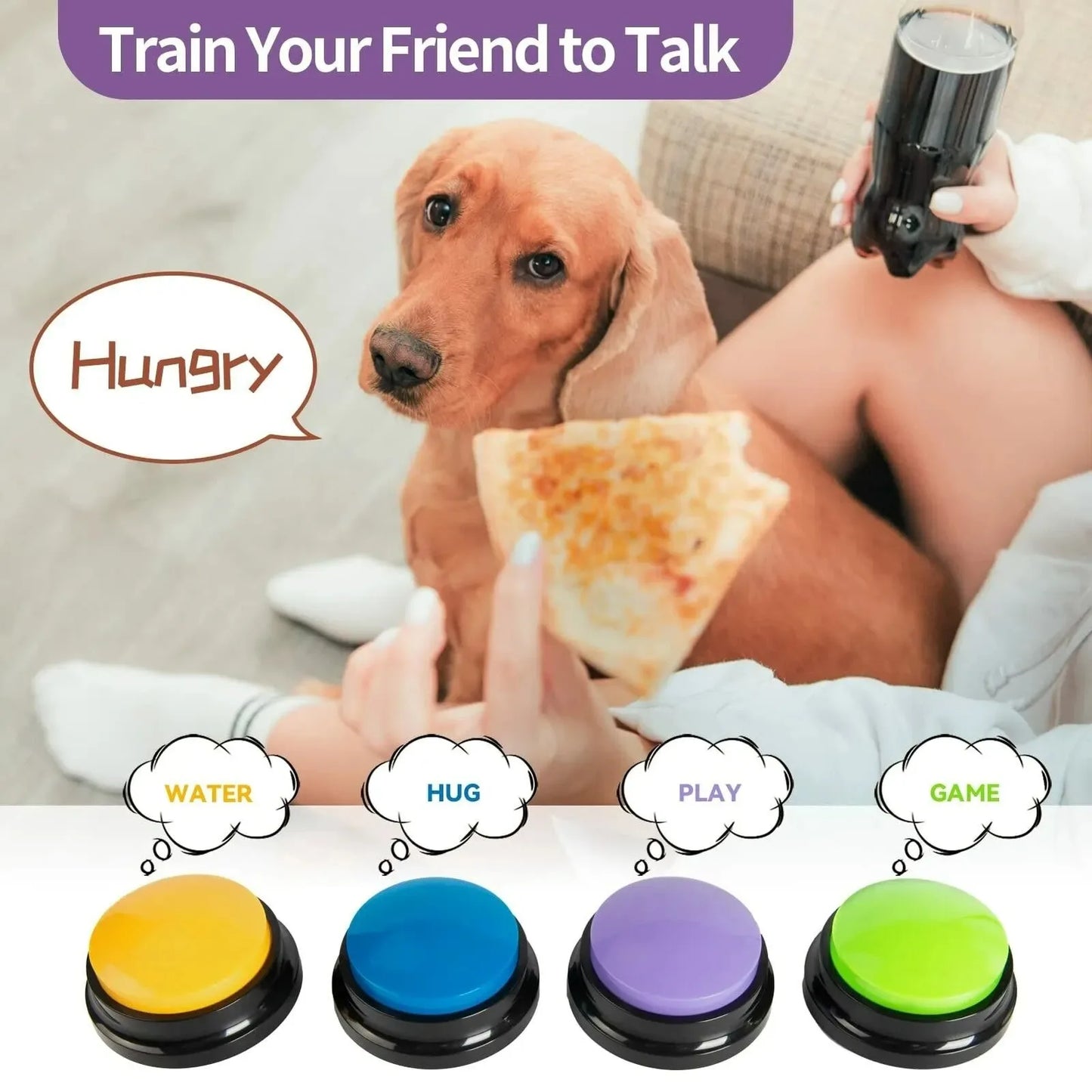 Pets Communication Buttons Voice Recording Button Training Buzzer 30 Second Record Playback Funny Gift