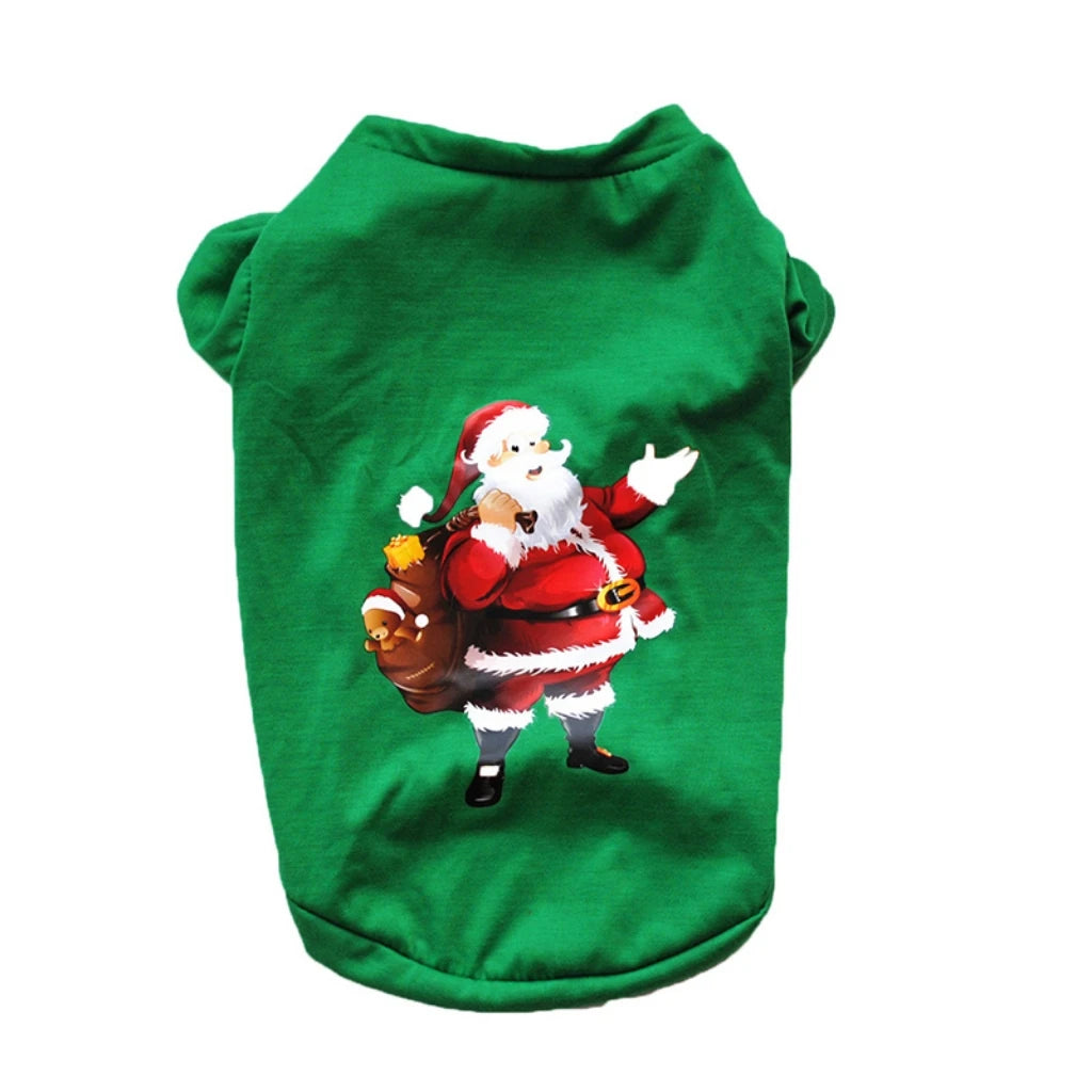 Christmas Dog Clothes Vest Pet Shirt For Pet Clothing Small Cat Puppy Outfit Kitten New Year Costume