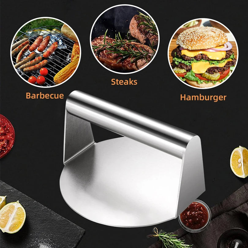 Burger Press Stainless Steel Smash Meat Mold for Deli Meats