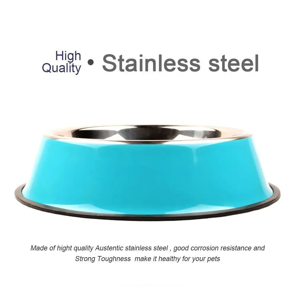 Non-Slip Dog Bowls For Small Medium Large Dog Feeder Bowls And Drinkers Stainless Steel