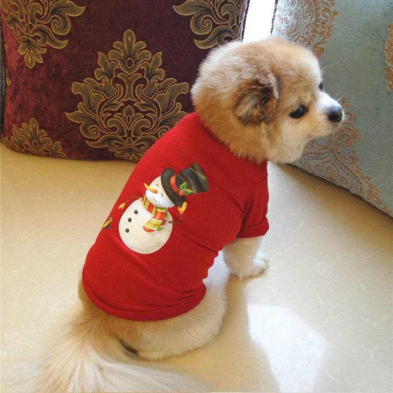 Christmas Dog Clothes Vest Pet Shirt For Pet Clothing Small Cat Puppy Outfit Kitten New Year Costume