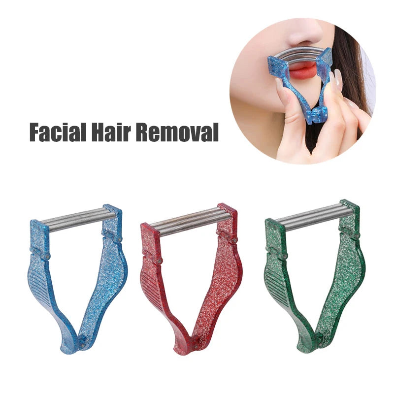 Handheld Facial Hair Epilator Safe Spring Roller Women  Removal