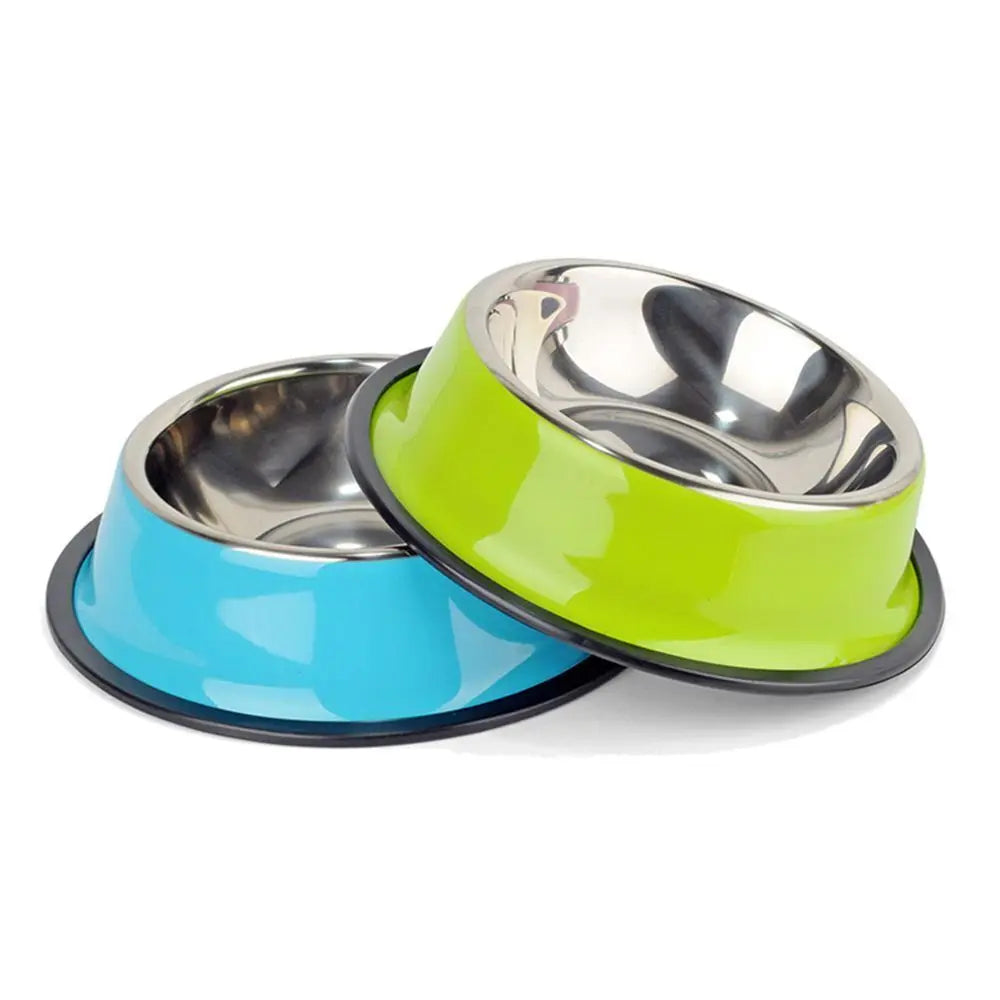 Non-Slip Dog Bowls For Small Medium Large Dog Feeder Bowls And Drinkers Stainless Steel