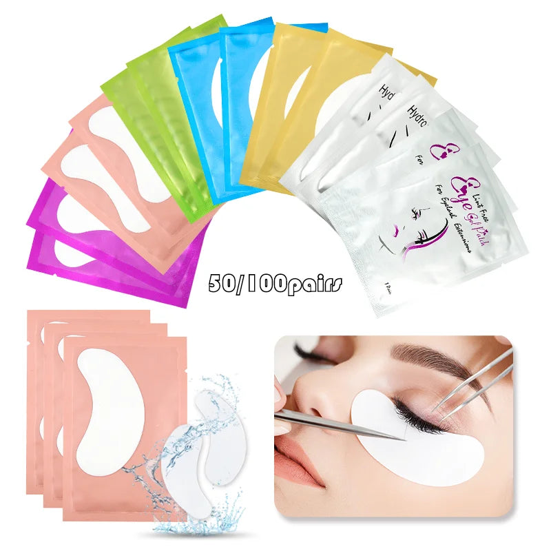 50Pairs/Lots Eye Patches Eyelash Extension Under Eye Pads Hydrogel Patches