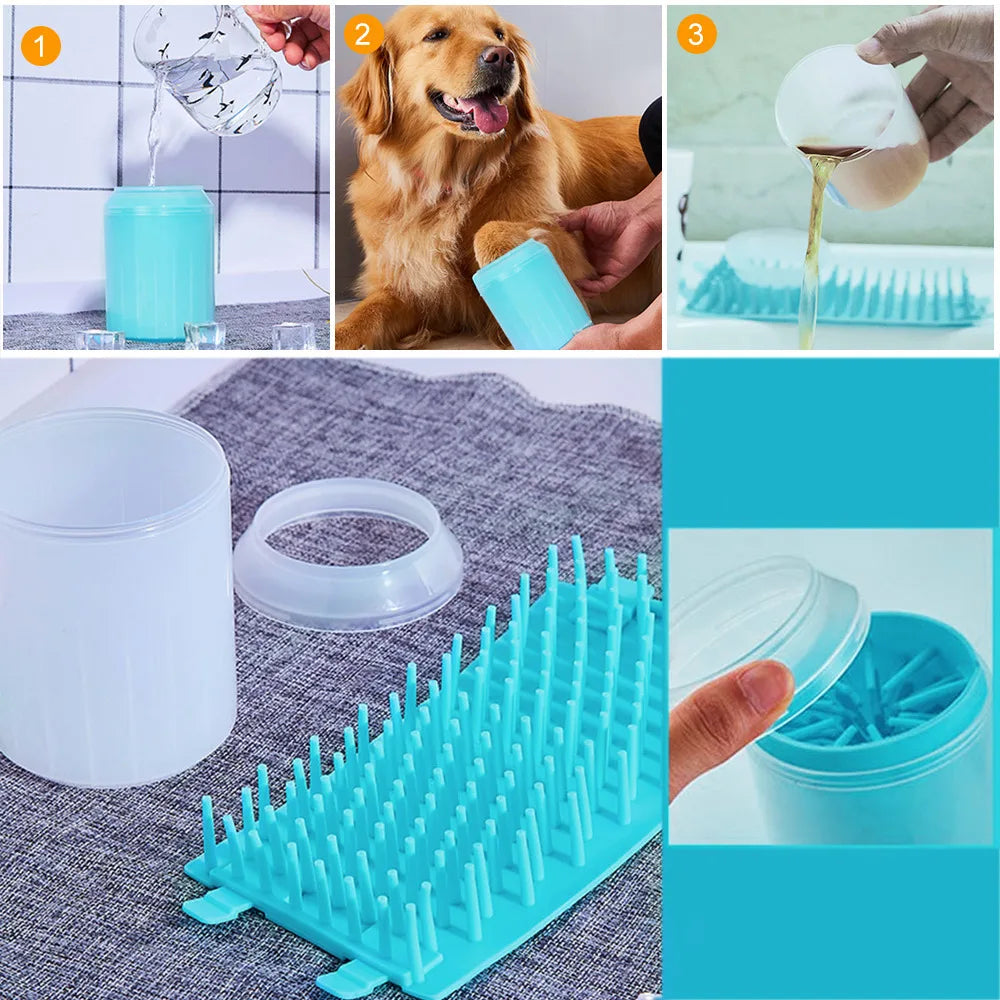 Paw Cleaner Plunger Soft Silicone Foot Cleaning Portable Cats Dogs Clean Brush