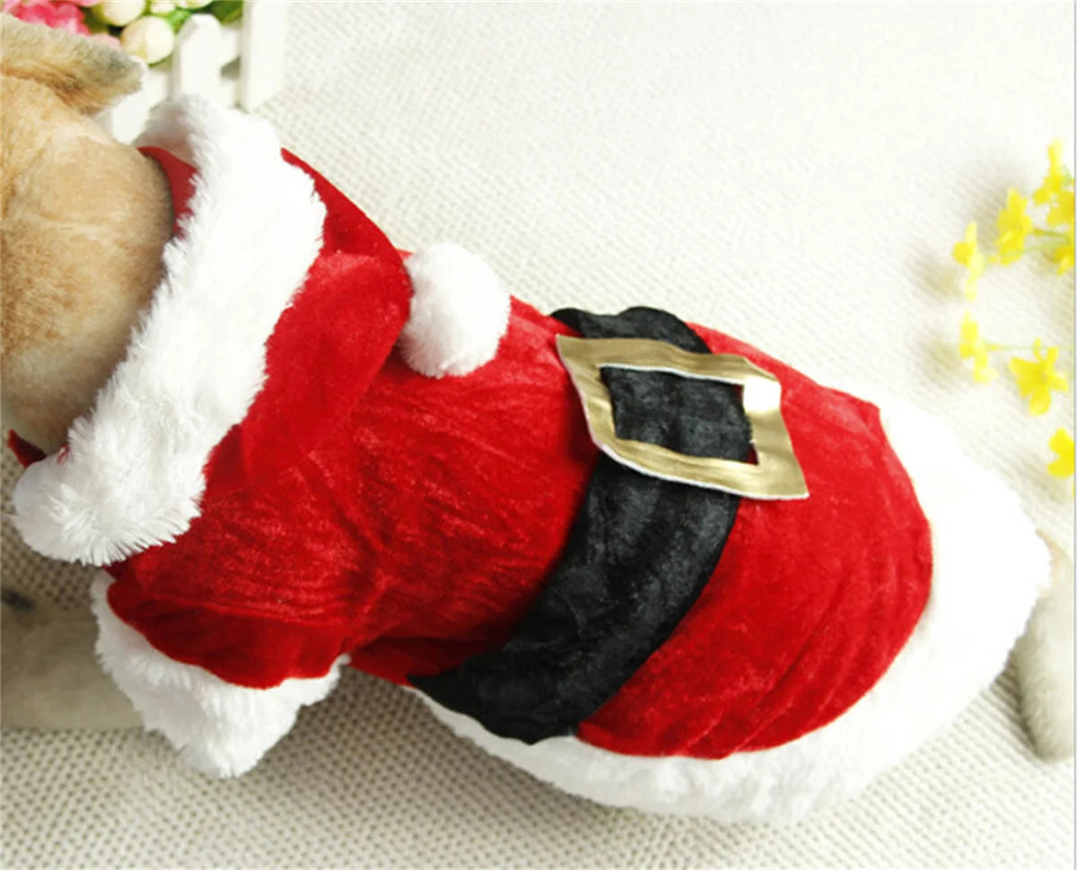 Christmas Clothes Santa Claus Dog Costume Winter Puppy Pet Cat Coat Jacket Warm